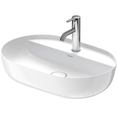Duravit Luv Pastatomas praustuvas 600x400 su anga maišytuvui (vidus baltas, išorė balta blizgi)