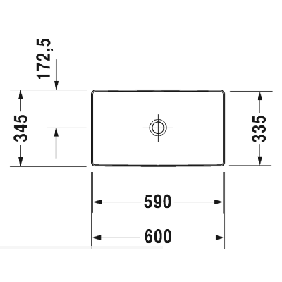 Duravit DuraSquare pastatomas 600x345mm