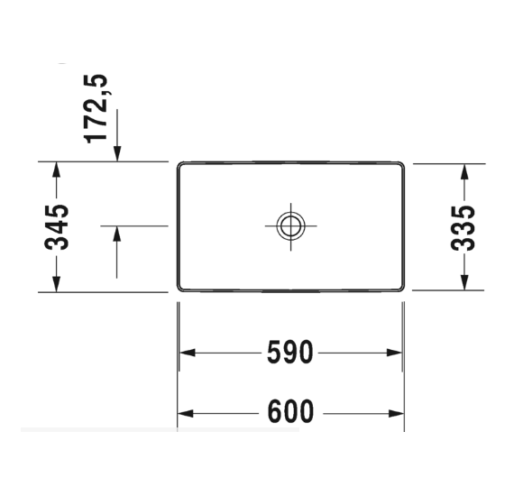 Duravit DuraSquare pastatomas 600x345mm