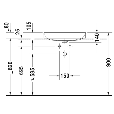 Duravit DuraSquare pastatomas 600x345mm