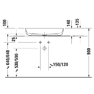 Duravit Luv Pastatomas praustuvas 700x400