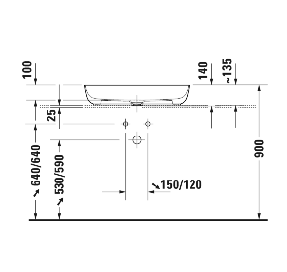 Duravit Luv Pastatomas praustuvas 700x400