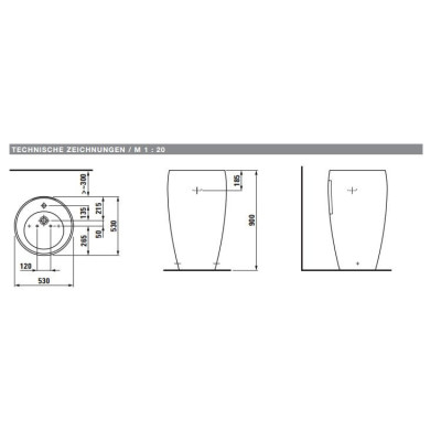 Laufen Ilbagnoalessi pastatomas praustuvas su LCC danga
