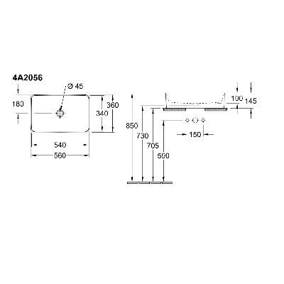 Villeroy & Boch Collaro Pastatomas Praustuvas 560x360