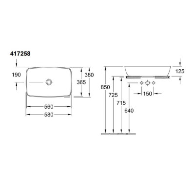 Villeroy & Boch Artis praustuvas 58x38cm