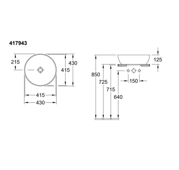 Villeroy & Boch Artis praustuvas 43cm