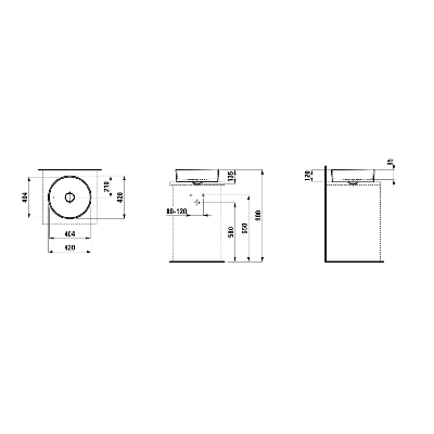 Pastatomas praustuvas Kartel by Laufen, 420x420mm