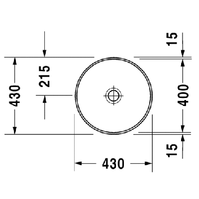 Duravit Architec po stalviršiu montuojamas praustuvas 400mm