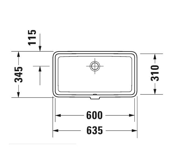 Duravit Vero Air po stalviršiu montuojamas praustuvas 635x345