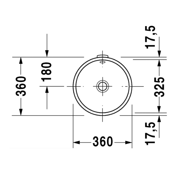 Duravit Architec po stalviršiu montuojamas praustuvas 325mm