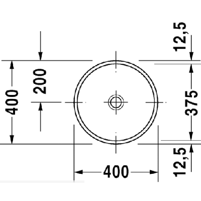 Duravit Architec po stalviršiu montuojamas praustuvas 375mm