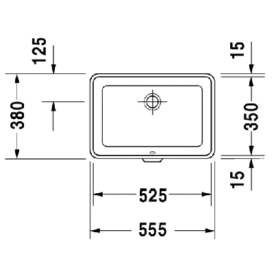 Duravit 2nd floor Po stalviršiu montuojamas praustuvas 555x380