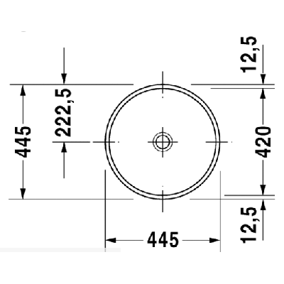 Duravit Architec po stalviršiu montuojamas praustuvas 420mm