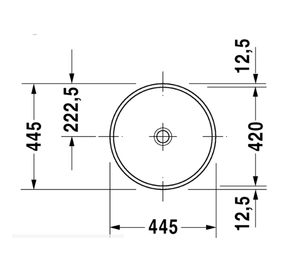 Duravit Architec po stalviršiu montuojamas praustuvas 420mm