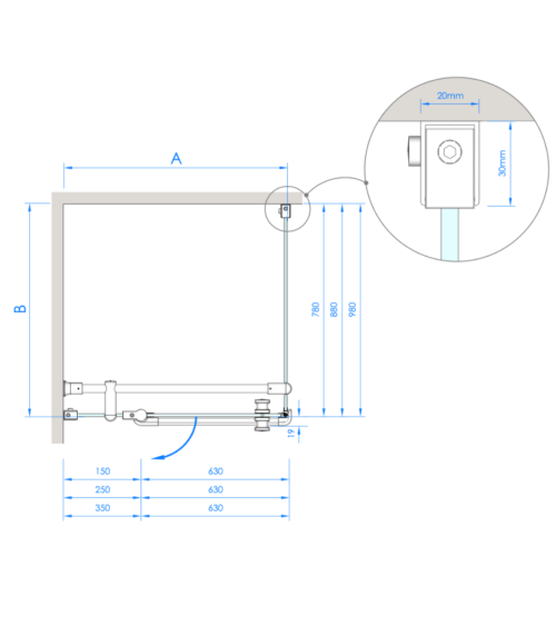 Brasta Glass Karina dušo kabina, 90x90x200, skaidrus stiklas, pasirinkite spalvą