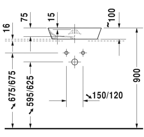 Pastatomas praustuvas Duravit Cape Cod (48cm)