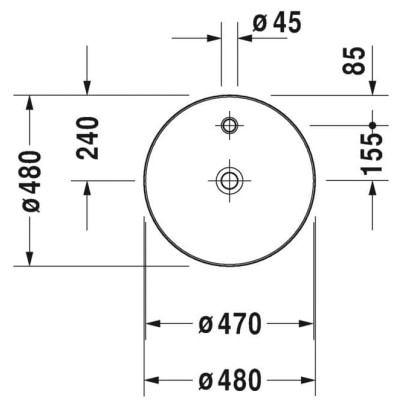 Pastatomas praustuvas Duravit Cape Cod (48cm)