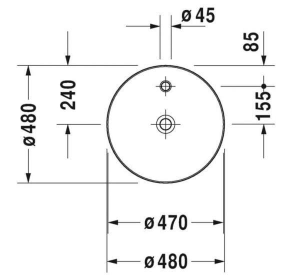 Pastatomas praustuvas Duravit Cape Cod (48cm)