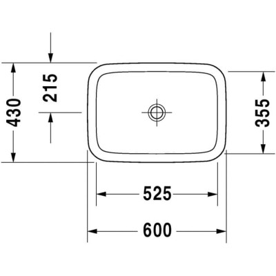 Įleidžiamas praustuvas Duravit Durastyle, 600x430mm