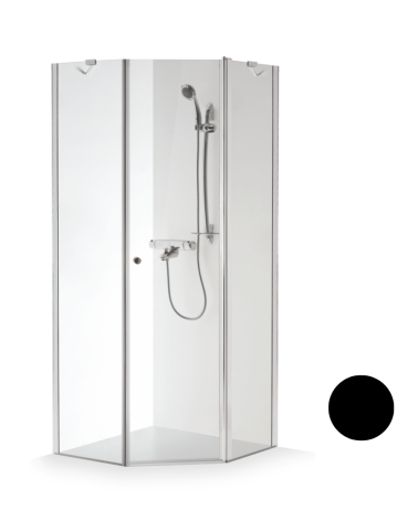 Brasta Glass Lina penkiakampė dušo kabina, 100x100x200, skaidrus stiklas, pasirinkite spalvą