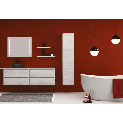 KAMĖ TONDO keraminis praustuvas, matinis juodas 35cm