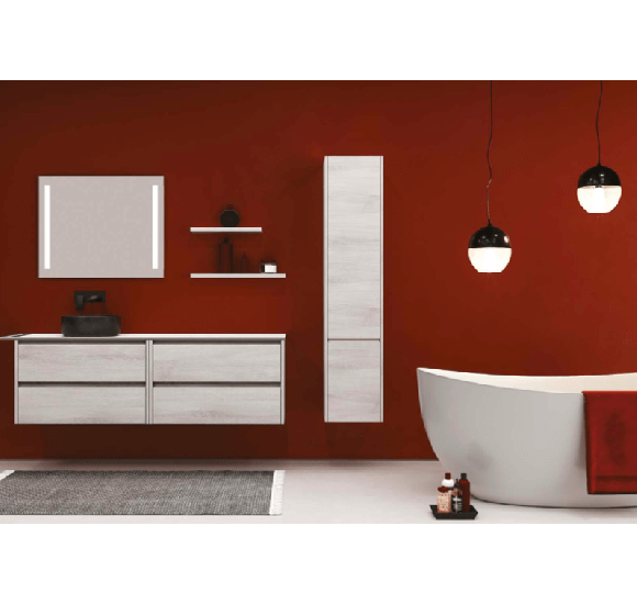 KAMĖ TONDO keraminis praustuvas, matinis juodas 35cm