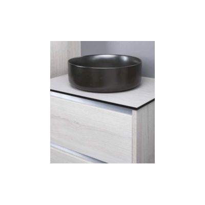 KAMĖ TONDO keraminis praustuvas, matinis juodas 35cm