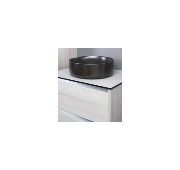 KAMĖ TONDO keraminis praustuvas, matinis juodas 35cm