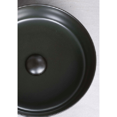 KAMĖ TONDO keraminis praustuvas, matinis juodas 35cm