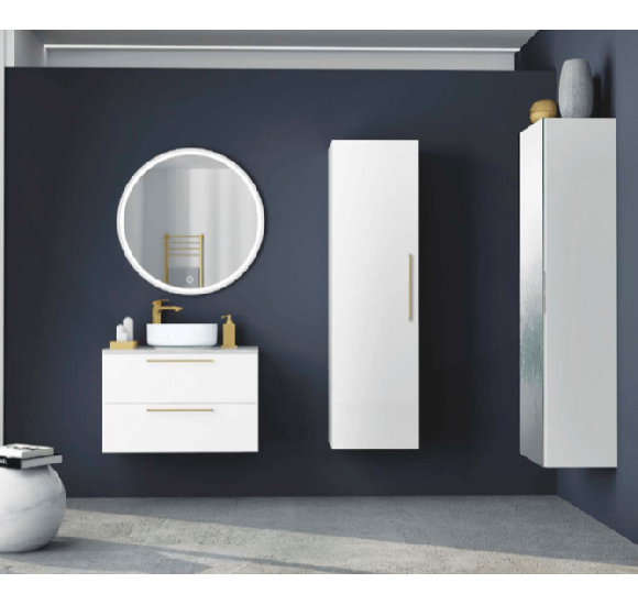 KAMĖ TONDO keraminis praustuvas, matinis baltas 35cm