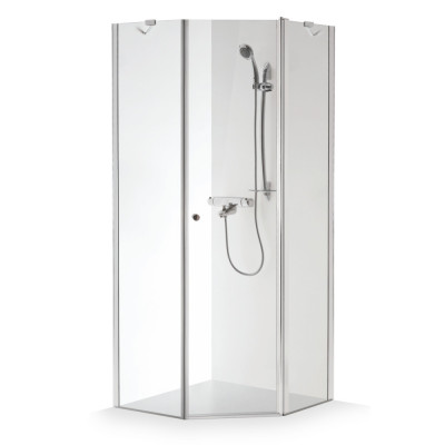 Brasta Glass Lina penkiakampė dušo kabina, 90x90x200, skaidrus stiklas, pasirinkite spalvą