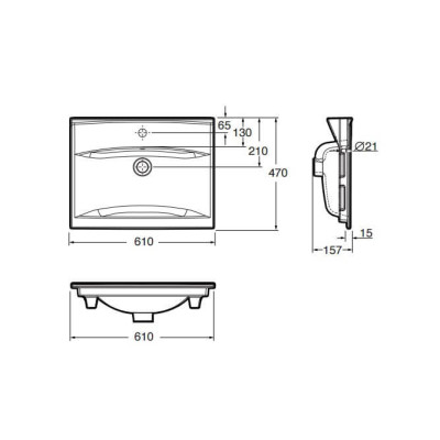 Ifo Sense praustuvas 60cm (montuojamas ant baldų)