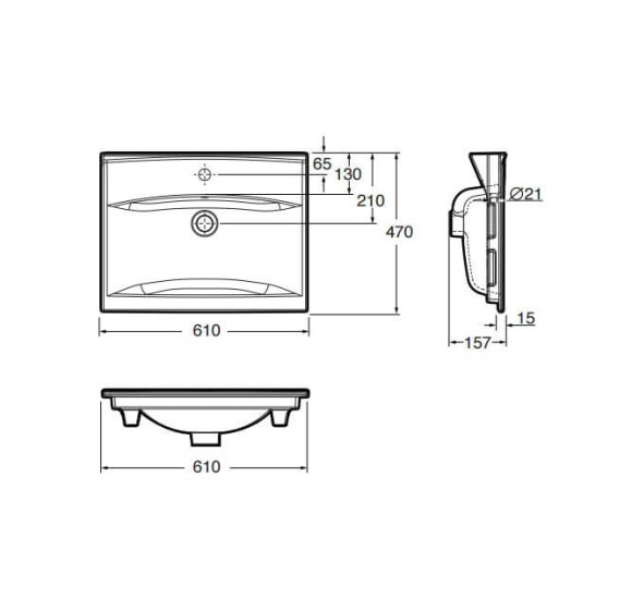 Ifo Sense praustuvas 60cm (montuojamas ant baldų)