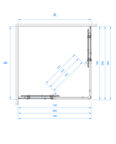 Brasta Glass Vesta dušo kabina, 100x100x200, skaidrus stiklas, pasirinkite spalvą