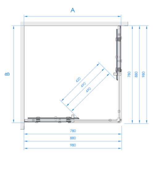 Brasta Glass Vesta dušo kabina, 80x80x200, skaidrus stiklas, pasirinkite spalvą