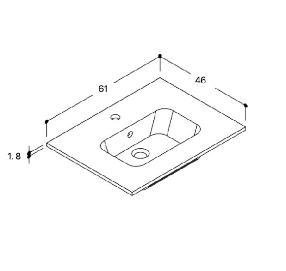 Keraminis praustuvas Kame Elide (pasirenkamas dydis)