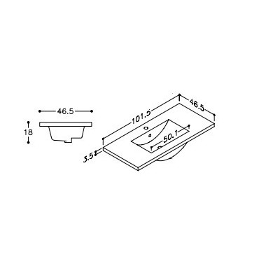Keraminis praustuvas Kame Seville (pasirenkamas dydis)