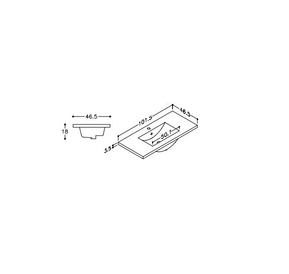 Keraminis praustuvas Kame Seville (pasirenkamas dydis)