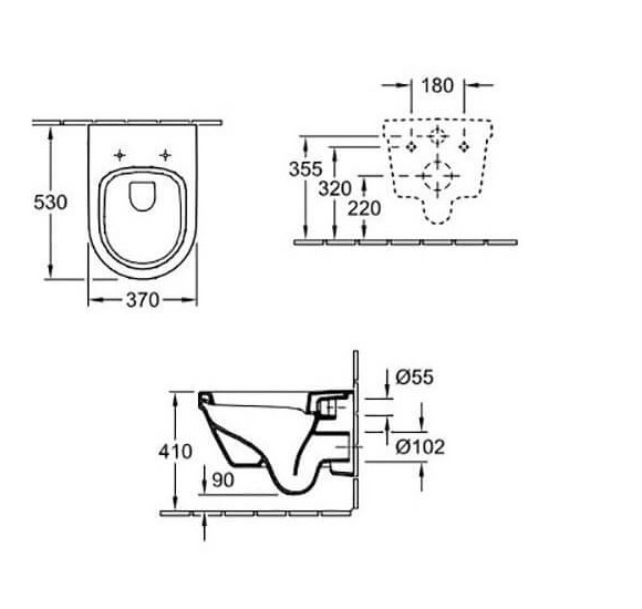Villeroy&Boch Architectura pakabinamas klozetas su softclose dangčiu "Rimless"