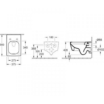 Villeroy&Boch Memento 2.0 pakabinamas klozetas be dangčio