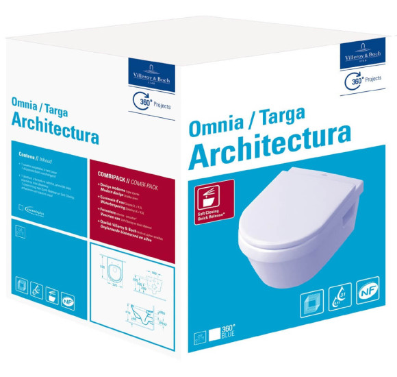 Villeroy&Boch Omnia Architectura pakabinamas klozetas su softclose dangčiu