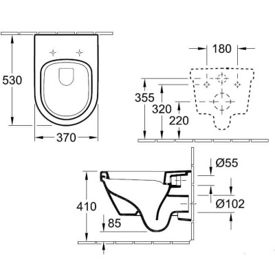 Villeroy&Boch Omnia Architectura pakabinamas klozetas su softclose dangčiu