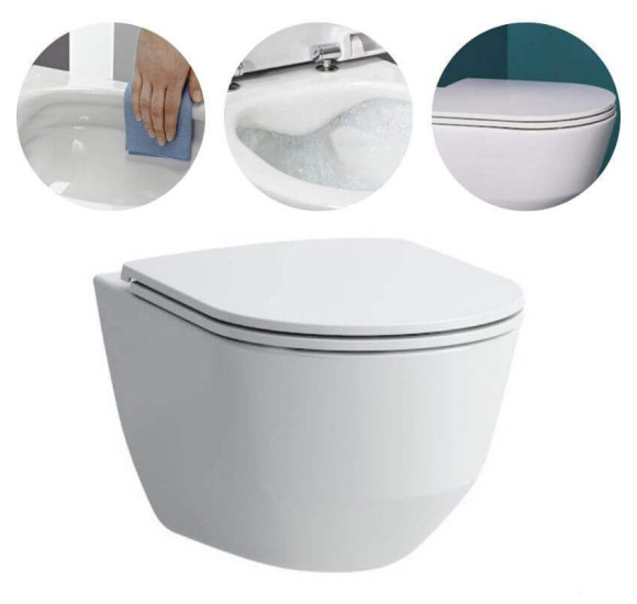 LAUFEN Pro New pakabinamas unitazas 'Rimless', su 'SoftClose' plonu dangčiu