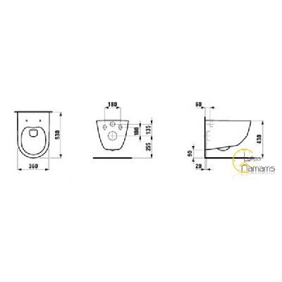 LAUFEN Pro New pakabinamas unitazas 'Rimless', su 'SoftClose' plonu dangčiu