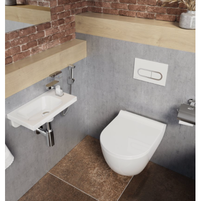 Ravak Uni Chrome pakabinamas klozetas 'Rimless' su "Soft Close" dangčiu