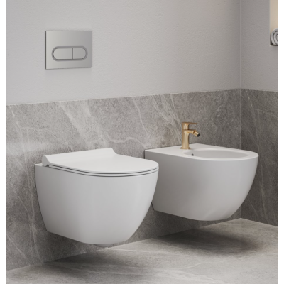 Ravak Uni Chrome pakabinamas klozetas 'Rimless' su "Soft Close" dangčiu