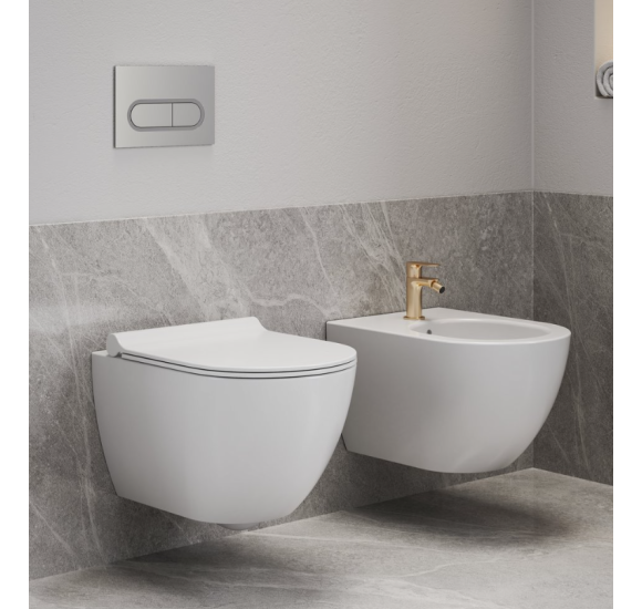 Ravak Uni Chrome pakabinamas klozetas 'Rimless' su "Soft Close" dangčiu