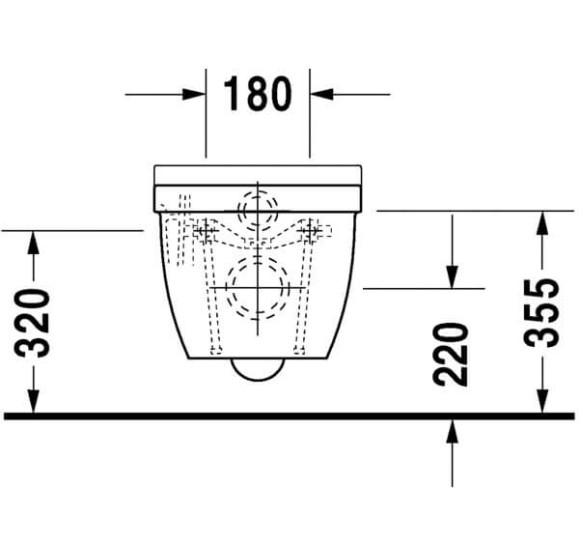 Pakabinamas klozetas Duravit Starck 3 be dangčio