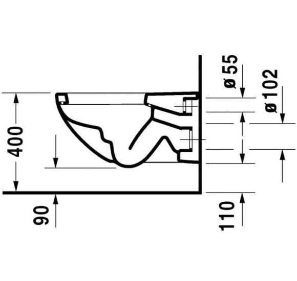 Pakabinamas klozetas Duravit Architec be dangčio