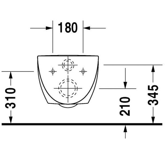 Pakabinamas klozetas Duravit Architec be dangčio